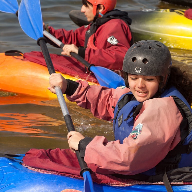 Kayaking on the river