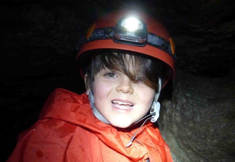 A child caving