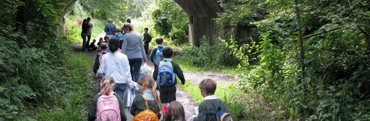 Children on a nature walk