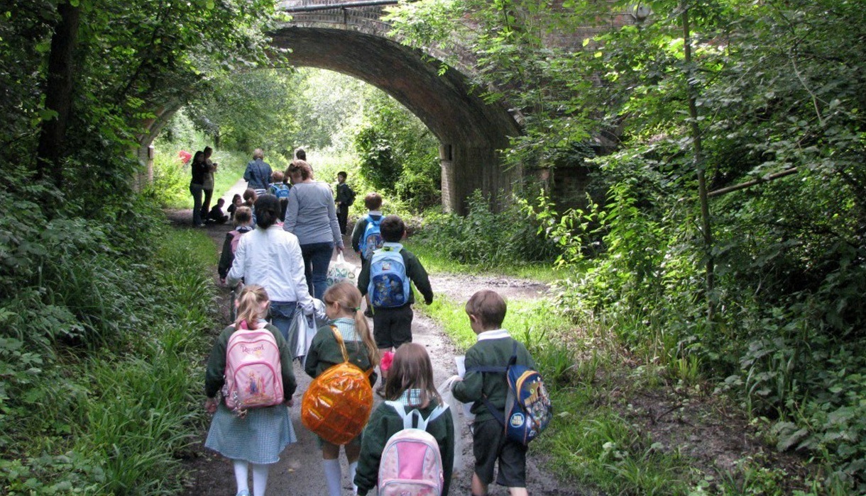 Children on a nature walk